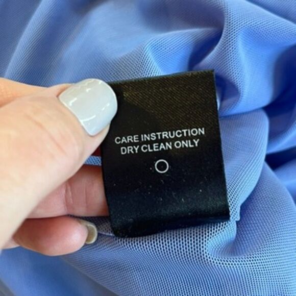 Michael Costello x Revolve Carol Periwinkle Blue Halter Dress Midi Small $258 - Picture 6 of 10